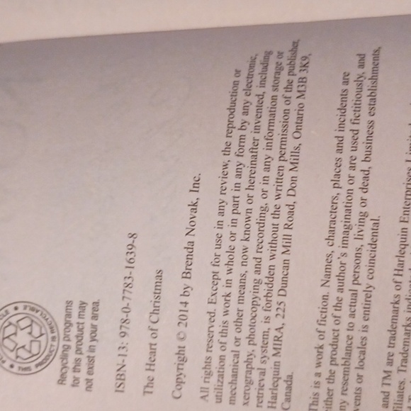 $4 Add-on "The Heart of Christmas" by Brenda Novak - Paperback Novel - Picture 7 of 7